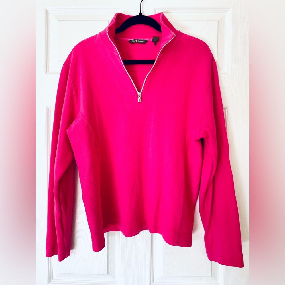 🌺 Tommy Bahama Aruba Half-Zip Sweatshirt | Vibrant Pink